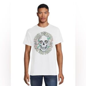Leave It Better Than You Found It Floral Skull Men's Graphic Tee